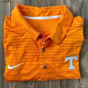 Orange Striped University Of Tennessee Nike Drifit Polo